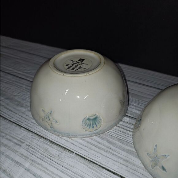 Home Studio Shoreline Collection 4.5" Berry Bowls Seashells Nautical Beach Ocean - Picture 6 of 7